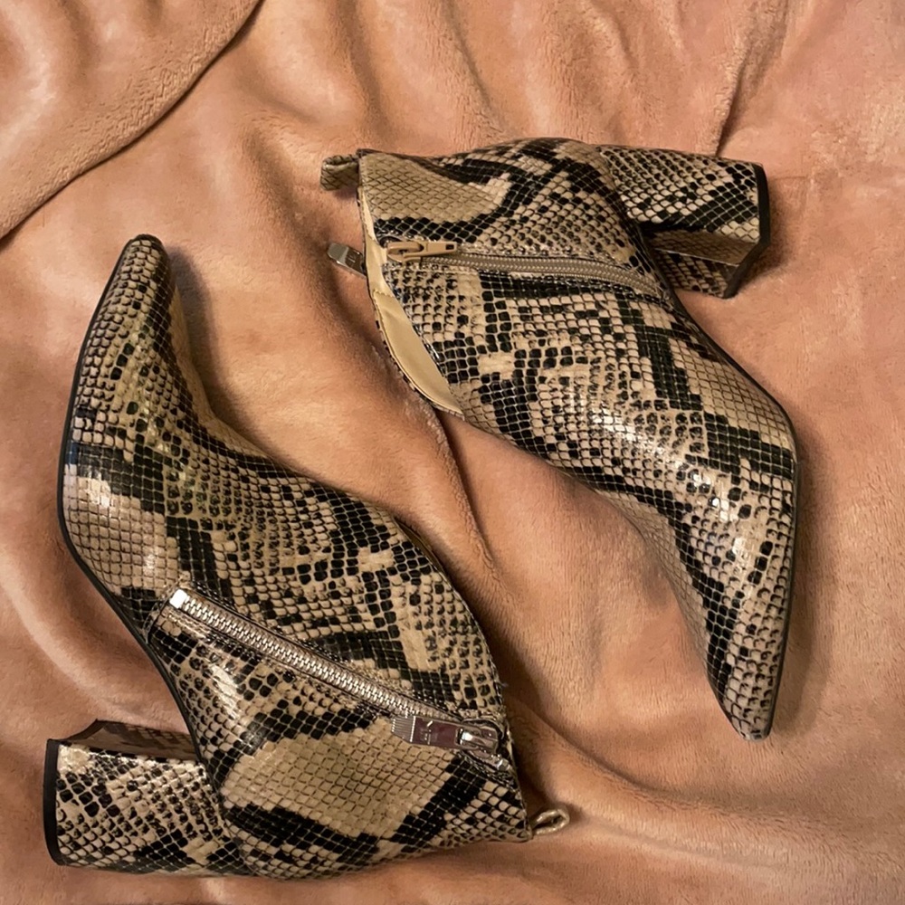 Marc Fisher Snakeskin Booties